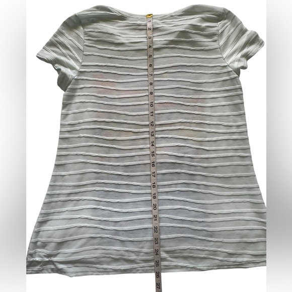 Ellen Negley Knit Short Sleeve Venice Italy Art & Soul Canal Blouse Size Medium - Picture 11 of 12